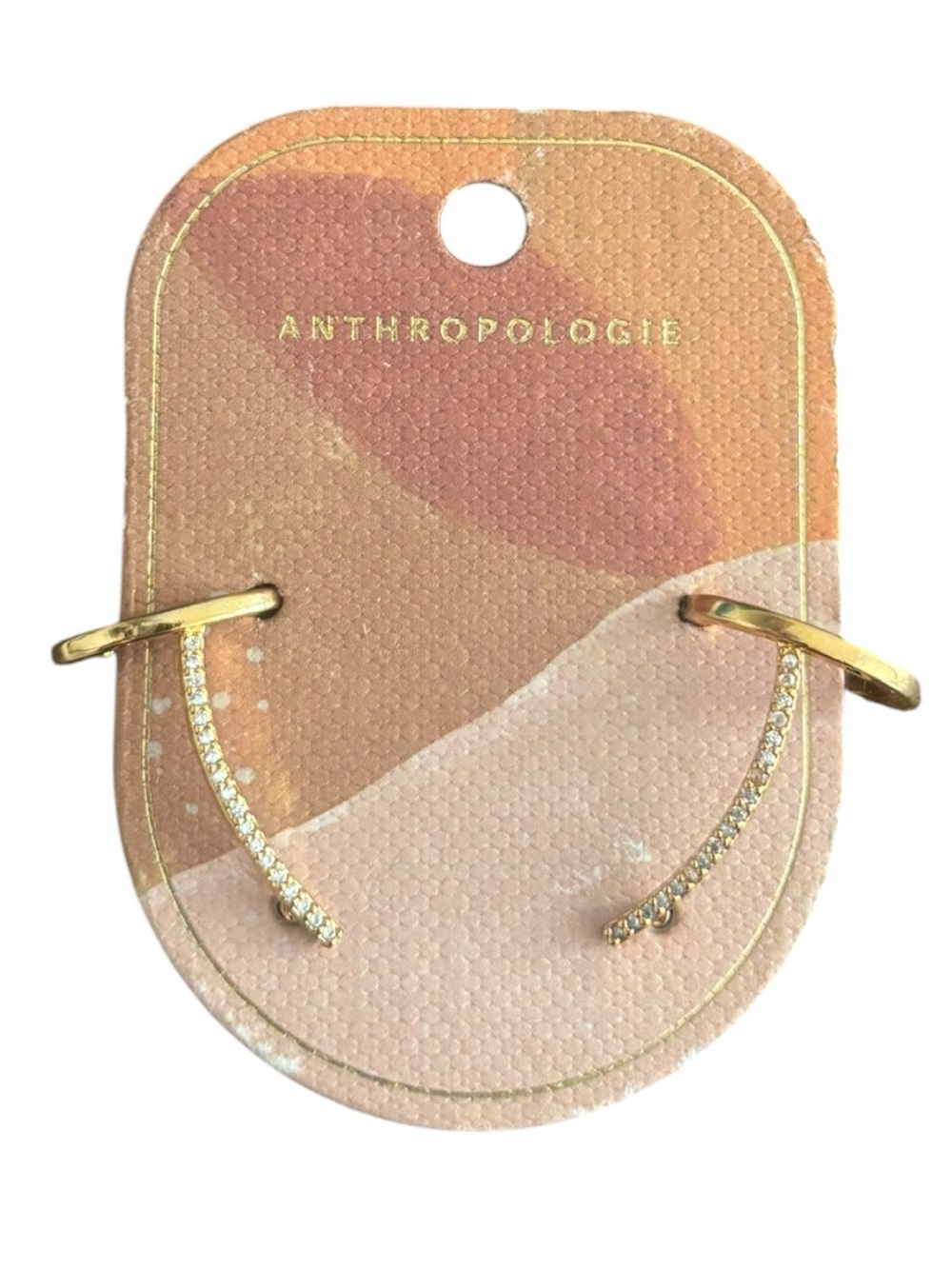 Anthropologie Crystal Ear Cuff Earrings